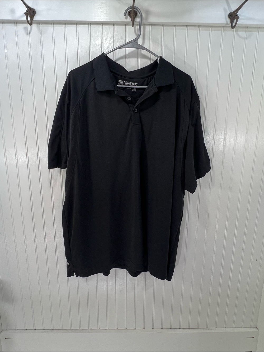 AriatTEK Mens Black Performance Golf Polo Shirt Size XXL Short Sleeve Athletic